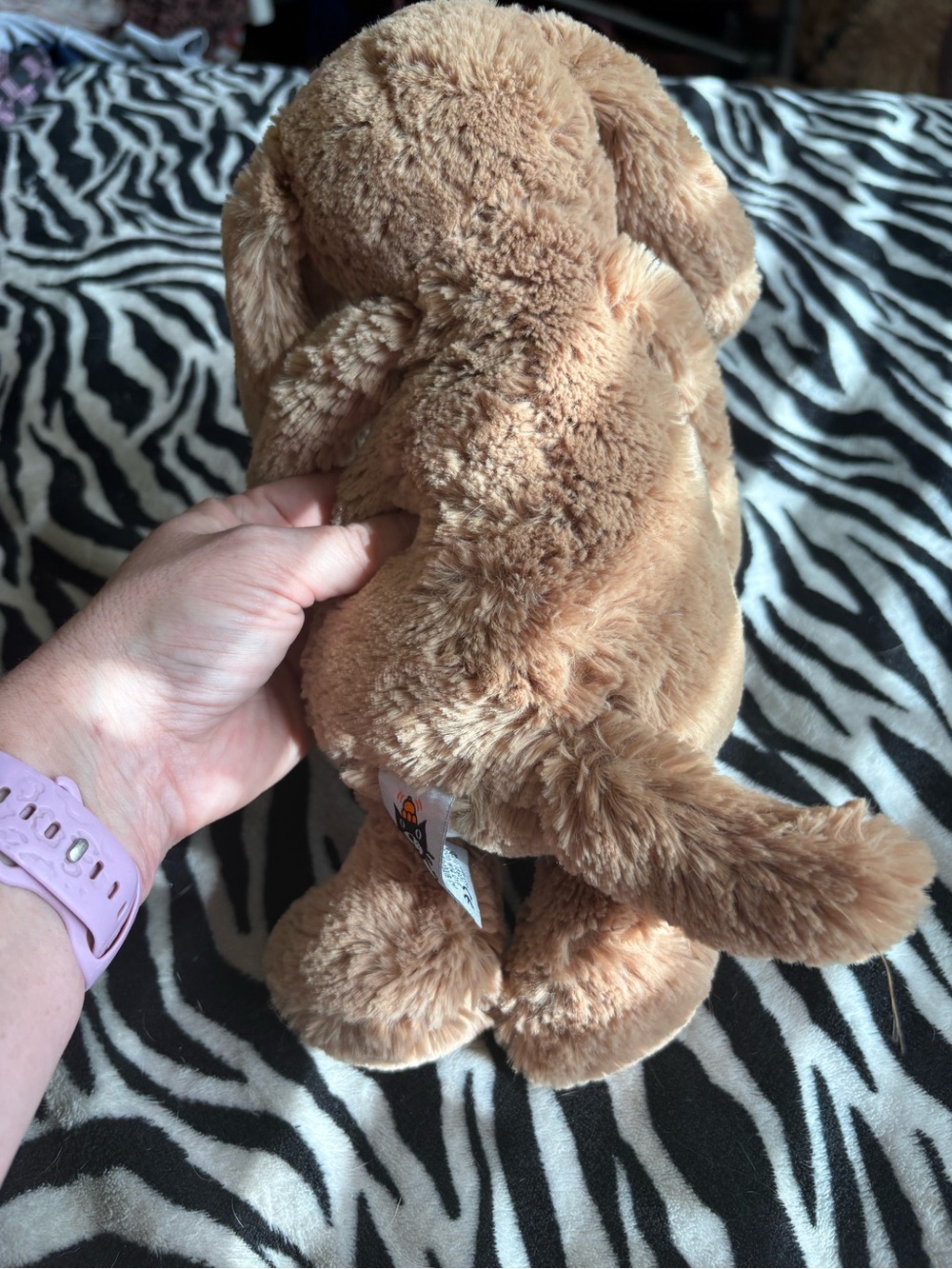 Jellycat Tan Plush Dog Stuffed Animal - Picture 3 of 5